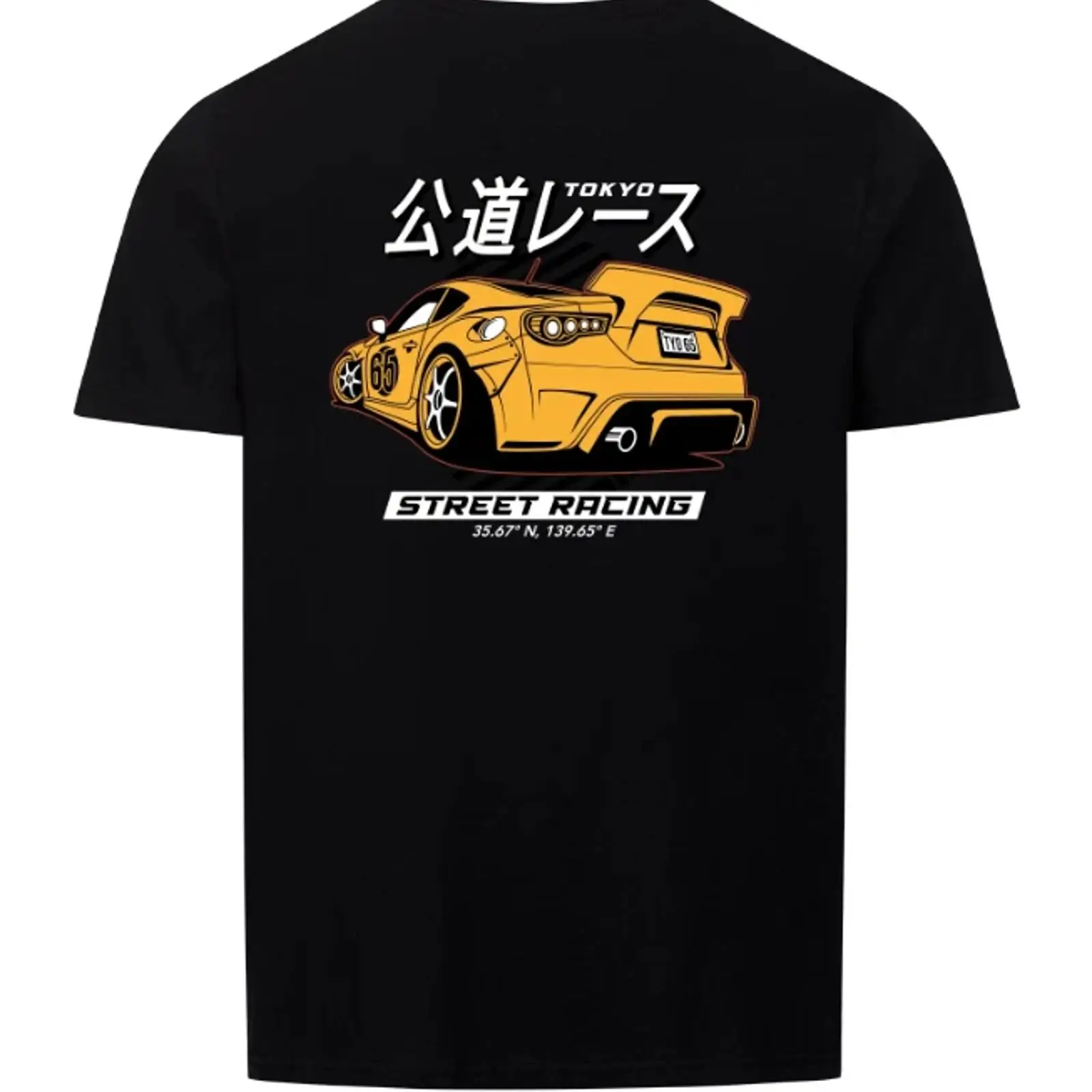 Street Fashion In Tokyo - Koszulka Tokyo Street Racing JDM Żółty