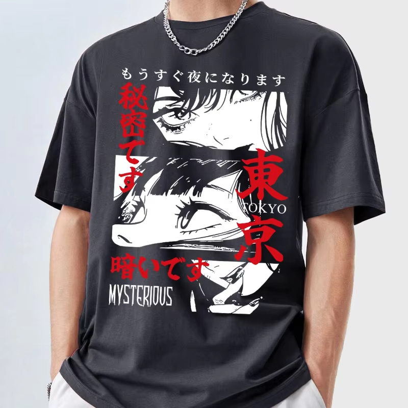 Męska koszulka Y2K z motywem a – Street Fashion In Tokyo recenzja i cena