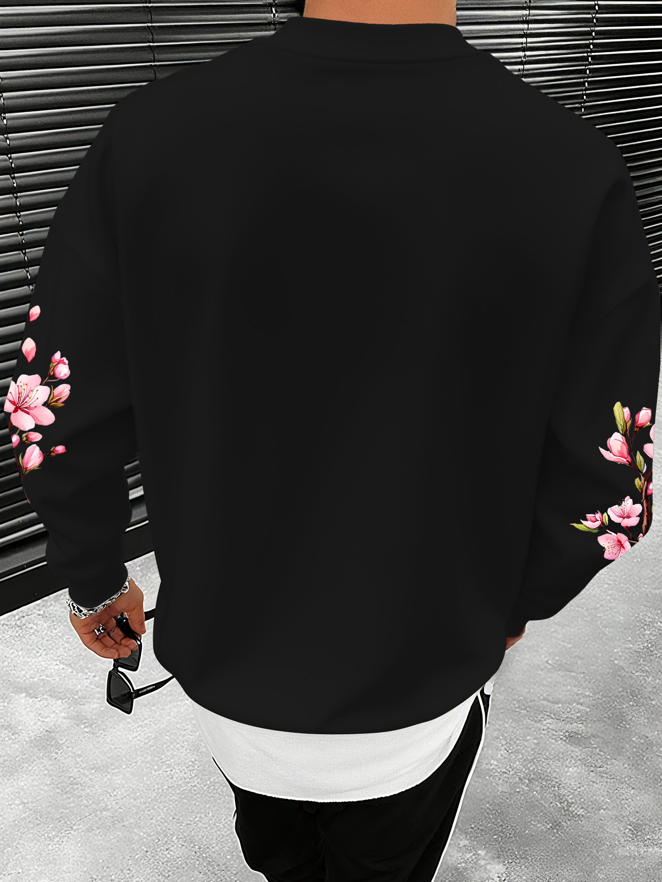Modna męska bluza z okrągłym d – Street Fashion In Tokyo recenzja i cena