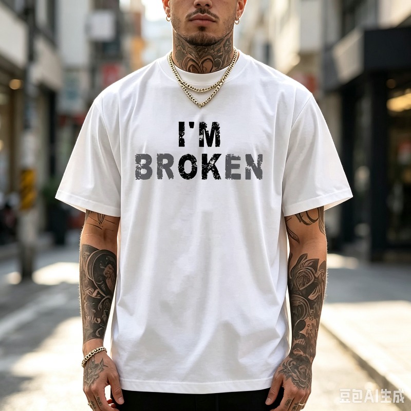 Męska koszulka z efektem znisz – Street Style Fashion Quotes recenzja i cena