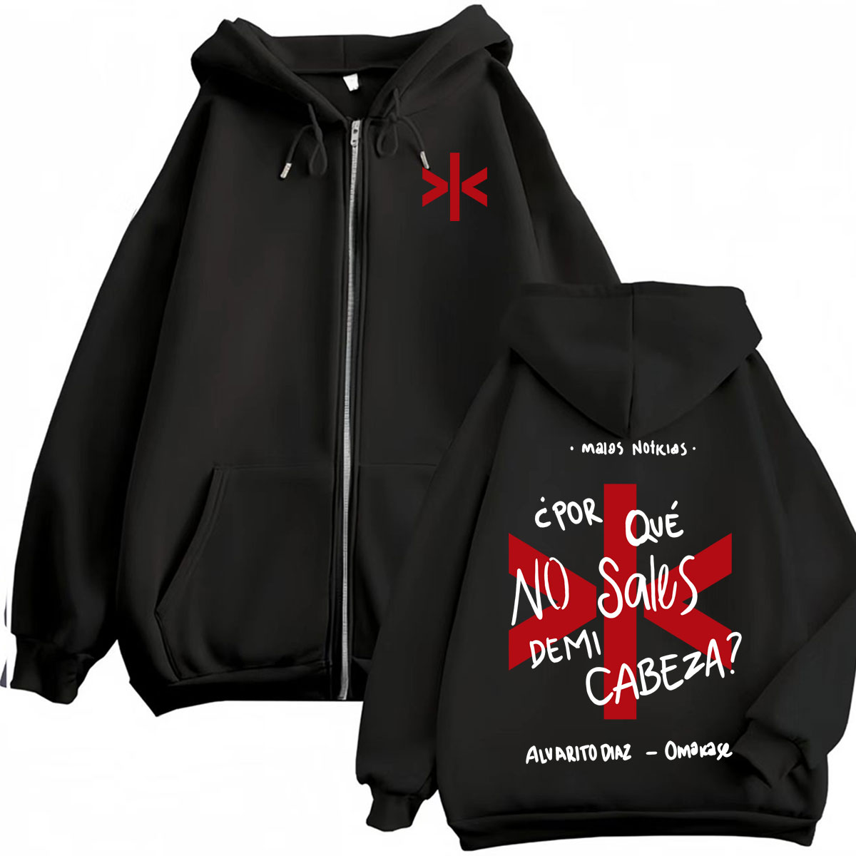Bluzy z kapturem Alvaro Diaz O – Street Fashion Zip Up Hoodie recenzja i cena